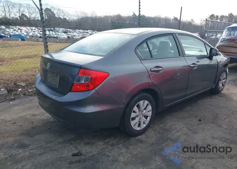 2012 Honda Civic Lx из США, поврежденный, VIN 19XFB2F51CE386782